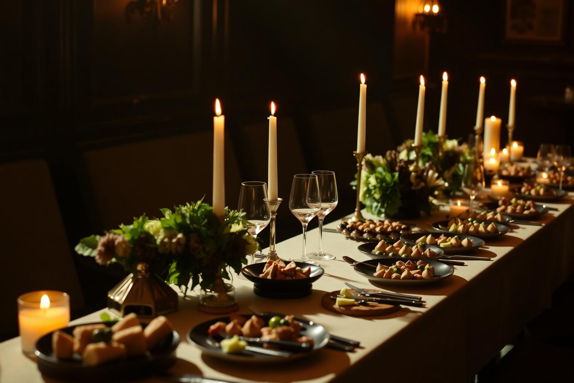 ACES catering — tapas spread for off-site events