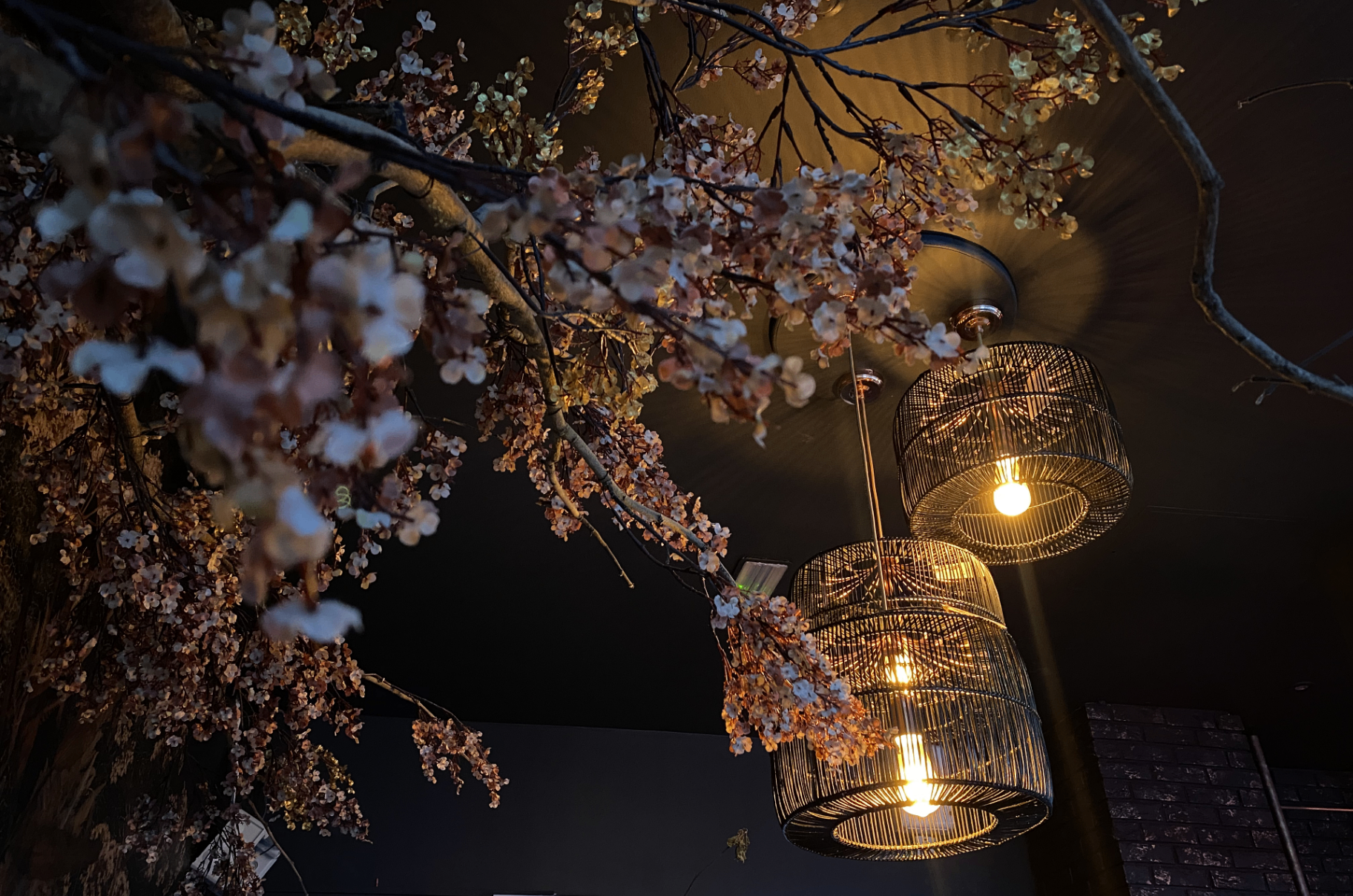 ACES Limerick interior — brass pendant lights, velvet booths, marble bar